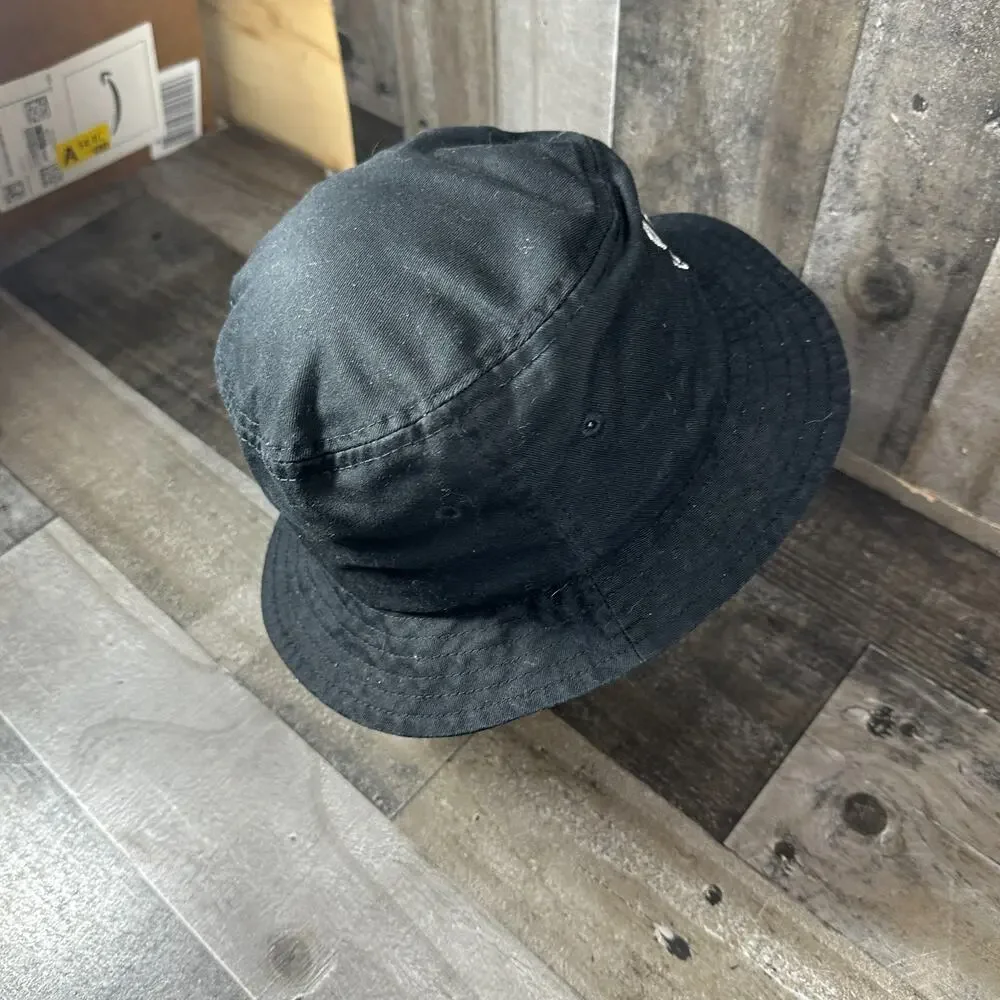 Vintage Stussy Bucket Hat Unisex‎ S/M Black Capz Logo Script Embroidered 90's